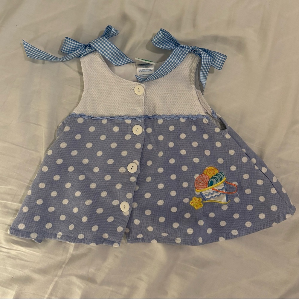Blue Polka Dot Baby Dress